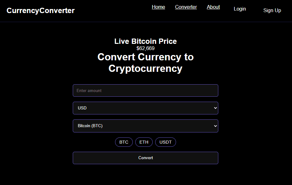 Cryptocurrency Converter